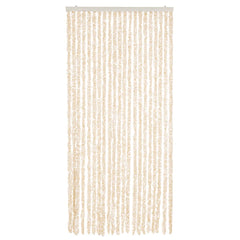 Fly Curtain 90x200 cm Chenille Beige and white
