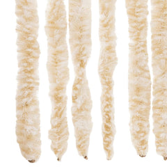 Fly Curtain 90x200 cm Chenille Beige and white