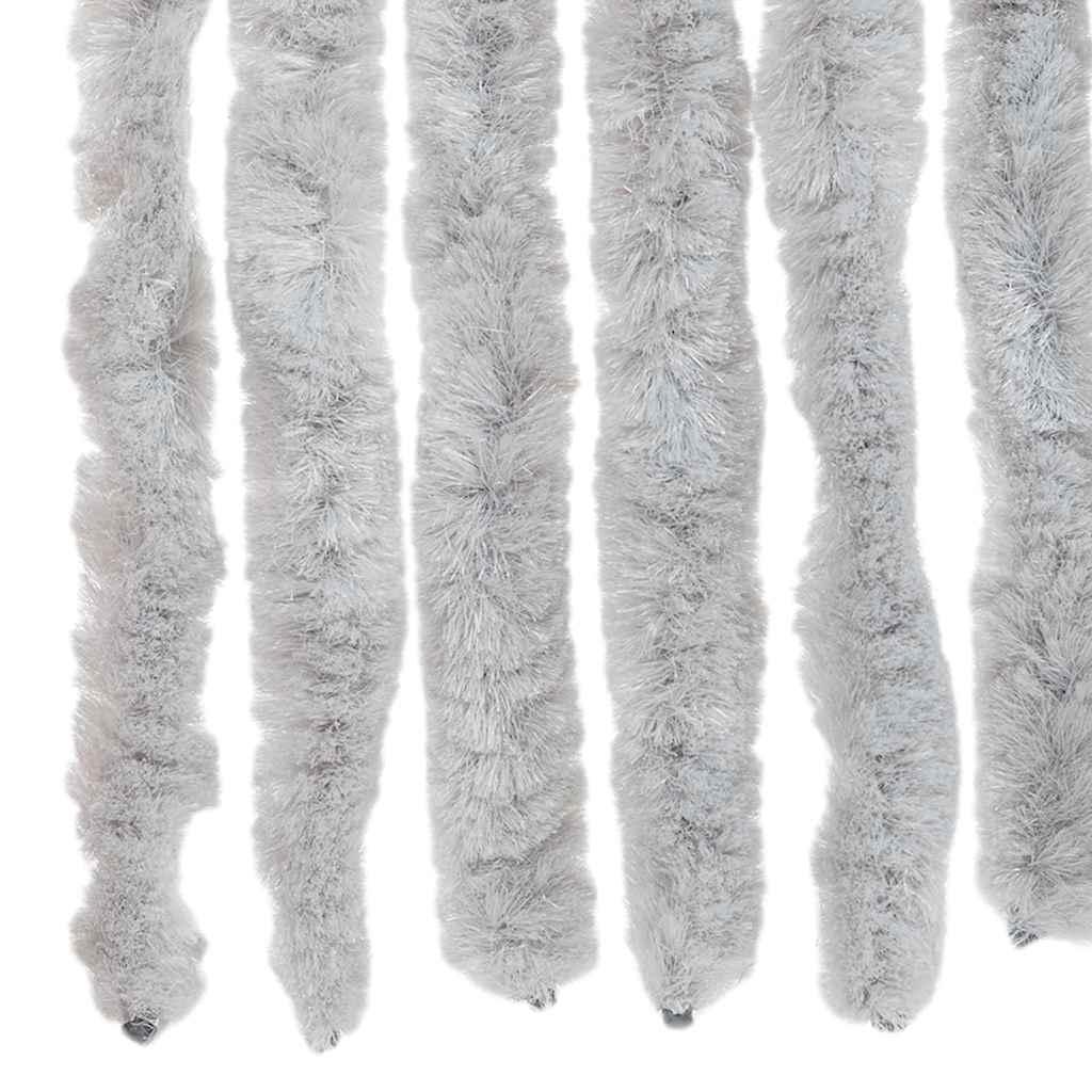 vidaXL Fly Curtain Grey 56x185 cm Chenille 5