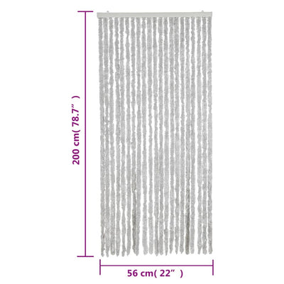 Fly Curtain Grey 56x200 cm Chenille