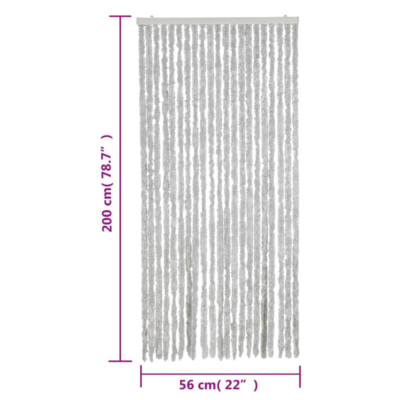 Fly Curtain Grey 56x200 cm Chenille