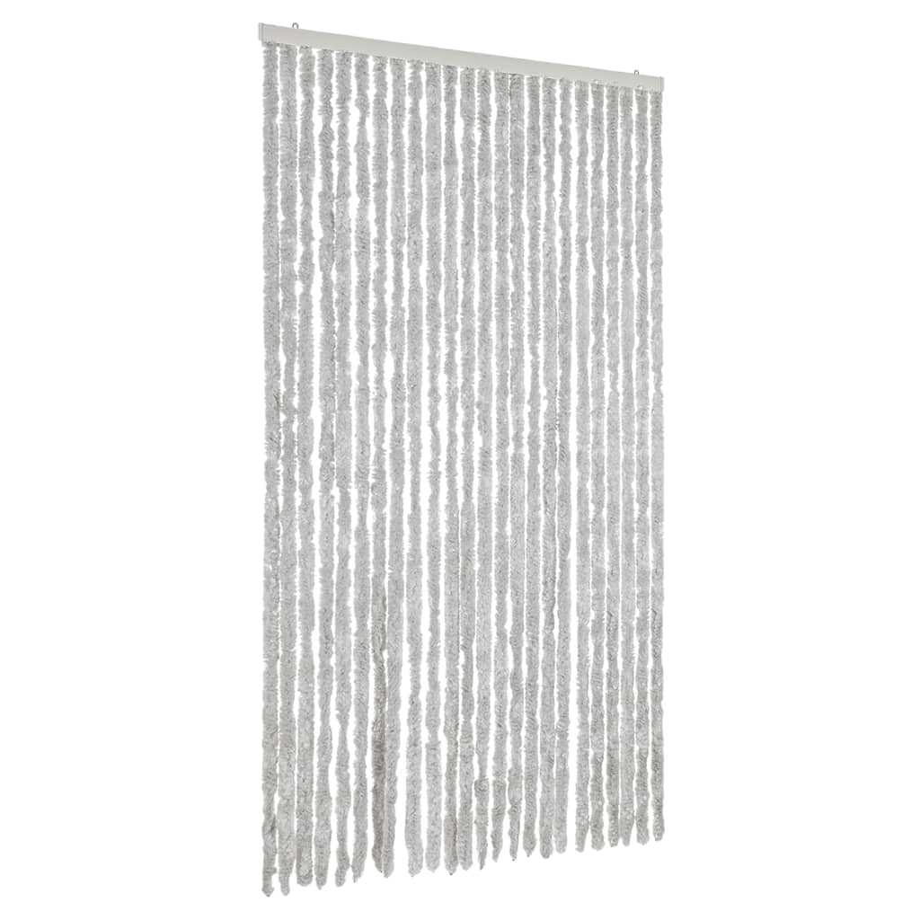 vidaXL Fly Curtain Grey 100x200 cm Chenille 2