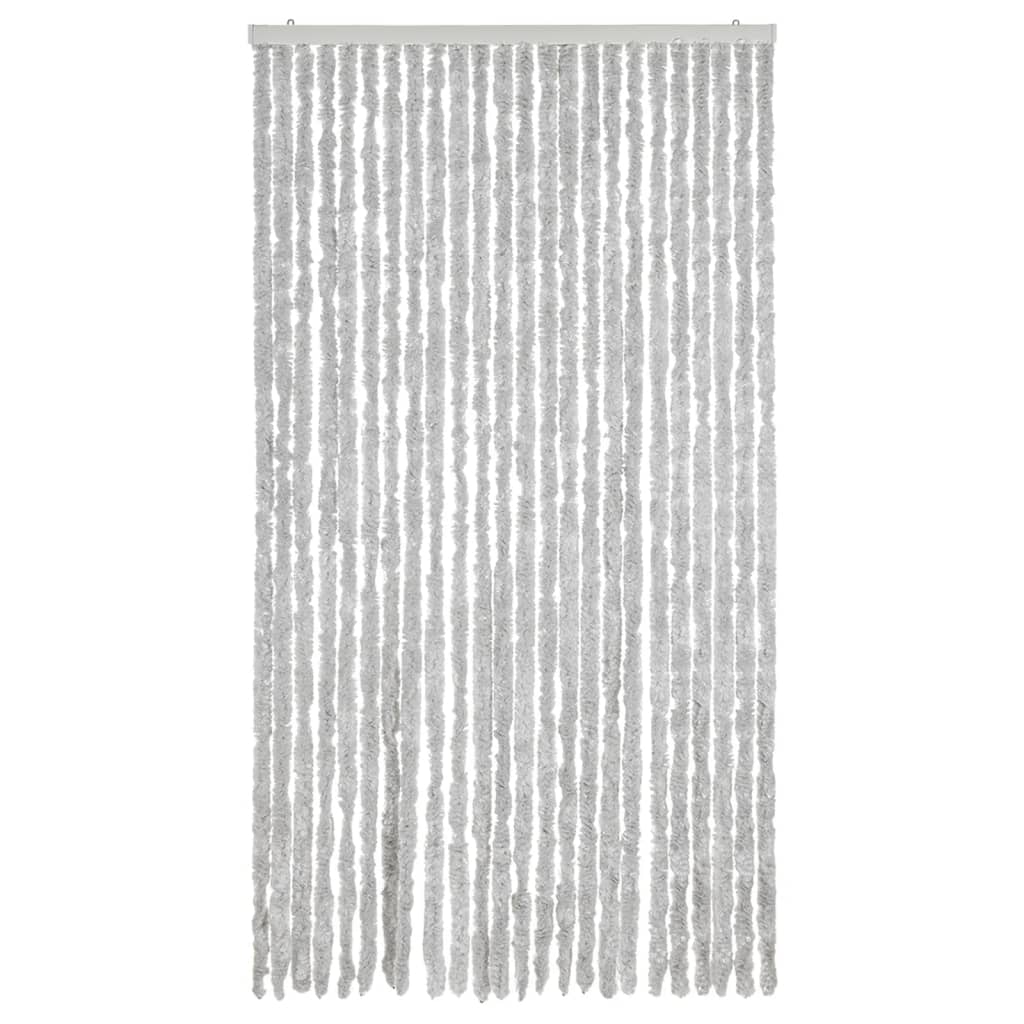 vidaXL Fly Curtain Grey 100x200 cm Chenille 3