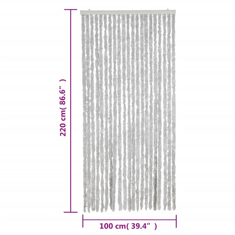 Fly Curtain Grey 100x220 cm Chenille