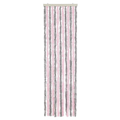 vidaXL Fly Curtain Silver Grey and Pink 56x185 cm Chenille 3