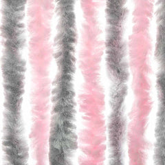 vidaXL Fly Curtain Silver Grey and Pink 56x185 cm Chenille 5