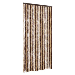 vidaXL Fly Curtain Beige and Light Brown 100x230 cm Chenille 2