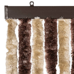 vidaXL Fly Curtain Beige and Light Brown 100x230 cm Chenille 4