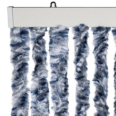 vidaXL Fly Curtain Blue and White 100x200 cm Chenille 4