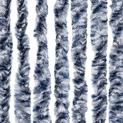 vidaXL Fly Curtain Blue and White 100x200 cm Chenille 5