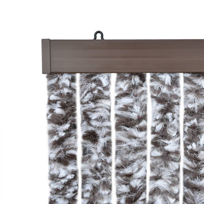 Fly Curtain Brown and Beige 100x200 cm Chenille