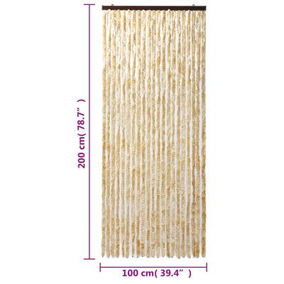 Fly Curtain Beige 100x200 cm Chenille