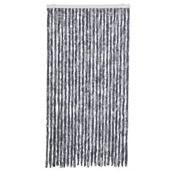 vidaXL Fly Curtain Silver 100x230 cm Chenille 3