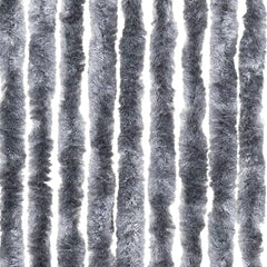 vidaXL Fly Curtain Silver 100x230 cm Chenille 5