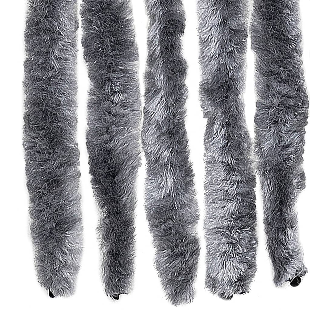 vidaXL Fly Curtain Silver 100x230 cm Chenille 6