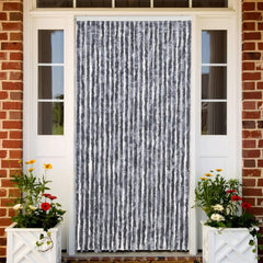 vidaXL Fly Curtain Silver 100x230 cm Chenille 1