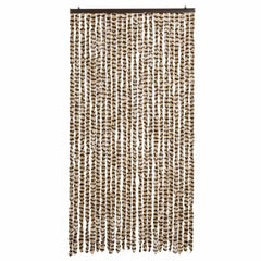 vidaXL Fly Curtain Beige and Brown 100x200 cm Chenille 3