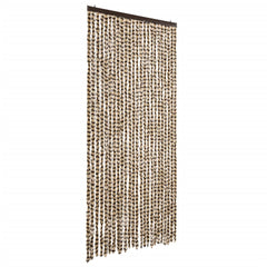 vidaXL Fly Curtain Beige and Brown 100x230 cm Chenille 2