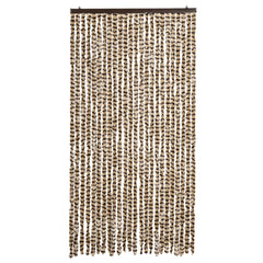 vidaXL Fly Curtain Beige and Brown 100x230 cm Chenille 3