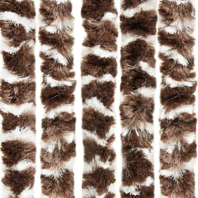 Fly Curtain Brown and White 100x230 cm Chenille