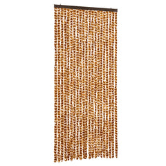 vidaXL Fly Curtain Ochre and White 90x200 cm Chenille 2