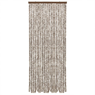 Fly Curtain Taupe and White 90x200 cm Chenille