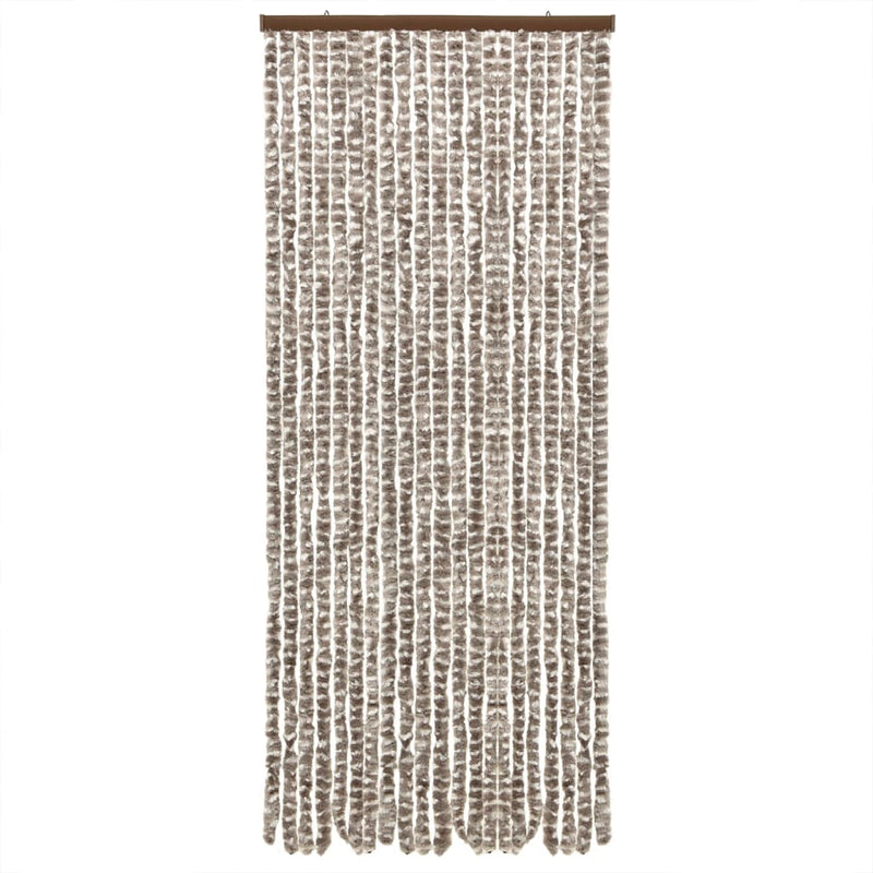 Fly Curtain Taupe and White 90x200 cm Chenille