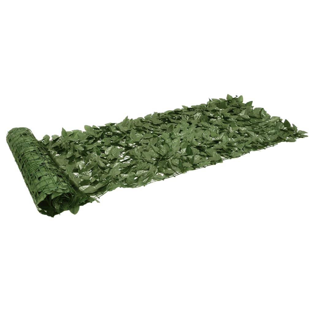 vidaXL Balcony Screen with Dark Green Leaves 200x75 cm 1