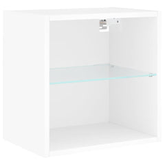 5 Piece TV Wall Units with LED Engineered Wood White