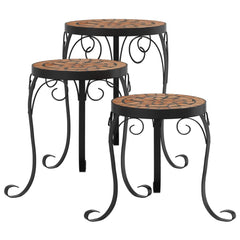 vidaXL Plant Stands 3 pcs Terracotta Ceramic 2