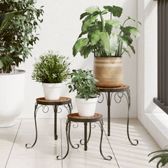 vidaXL Plant Stands 3 pcs Terracotta Ceramic 1