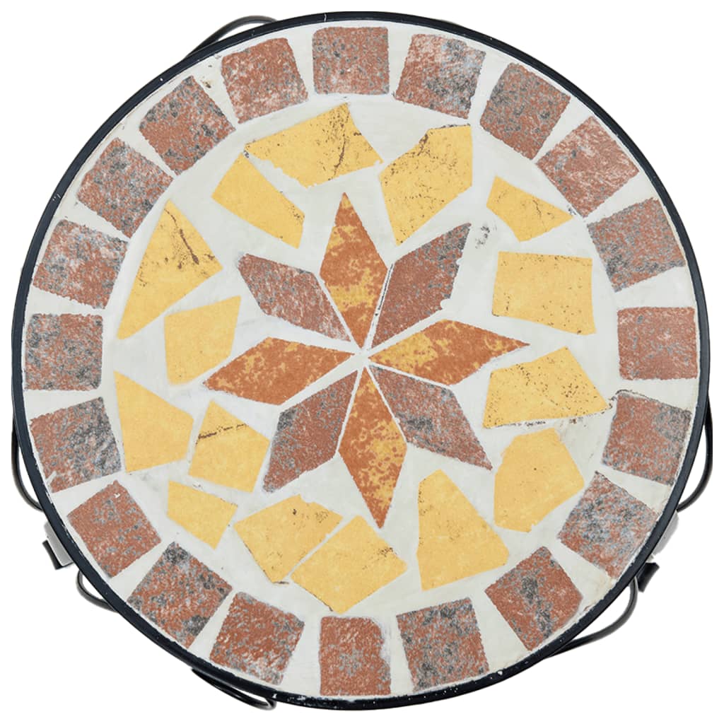 vidaXL Plant Stands 3 pcs Terracotta and White Ceramic 5