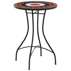 vidaXL Mosaic Bistro Table Terracotta and White Ø50x70 cm Ceramic 2