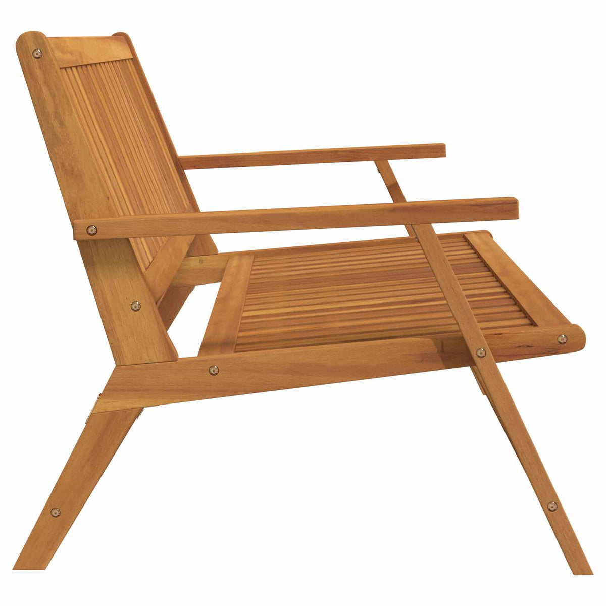 vidaXL Garden Relax Bench Brown 122 x 78 x 73 cm Solid Acacia Wood 3
