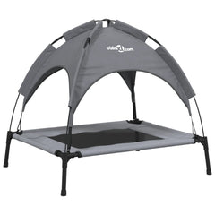 vidaXL Dog Bed with Canopy Anthracite Oxford Fabric and Steel 2