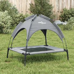 vidaXL Dog Bed with Canopy Anthracite Oxford Fabric and Steel 3