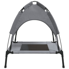 vidaXL Dog Bed with Canopy Anthracite Oxford Fabric and Steel 5