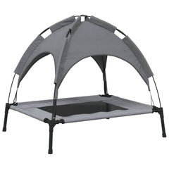vidaXL Dog Bed with Canopy Anthracite Oxford Fabric and Steel 6