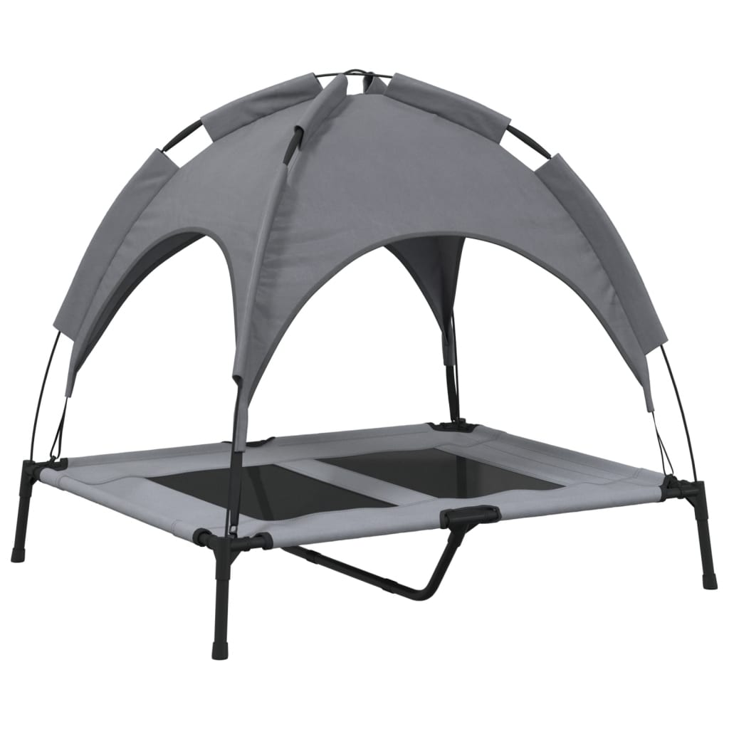 vidaXL Dog Bed with Canopy Anthracite Oxford Fabric and Steel 6