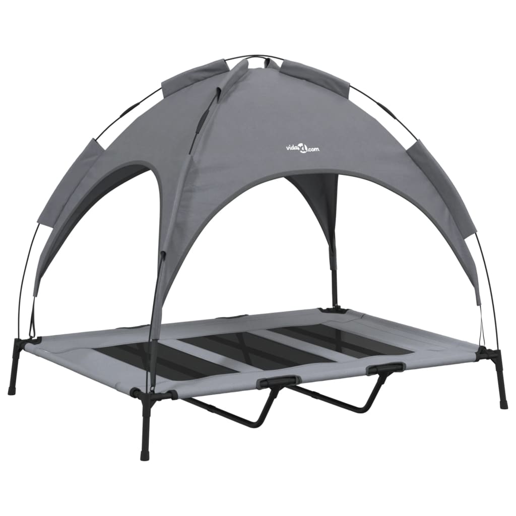 Dog Bed Folding Manual Steel Width 122 cm Anthracite 107 cm