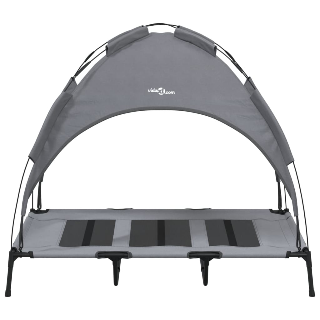 Dog Bed Folding Manual Steel Width 122 cm Anthracite 107 cm