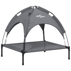 vidaXL Dog Bed with Canopy Anthracite Oxford Fabric and Steel 2