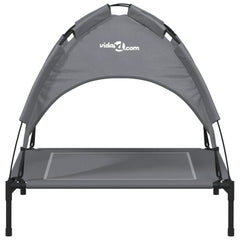 vidaXL Dog Bed with Canopy Anthracite Oxford Fabric and Steel 4