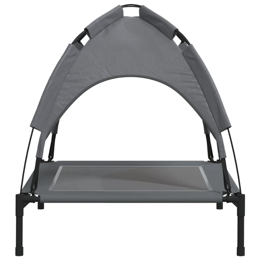 vidaXL Dog Bed with Canopy Anthracite Oxford Fabric and Steel 6