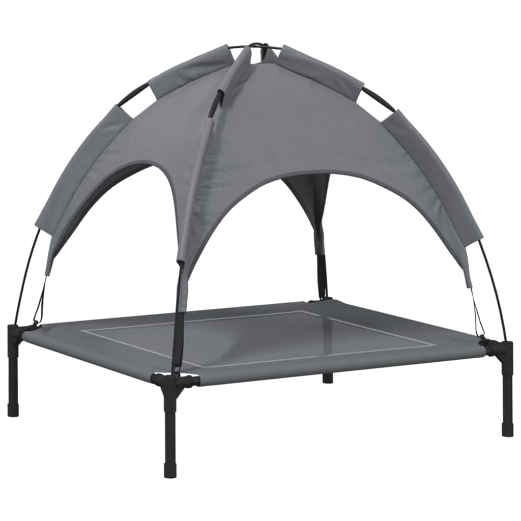 vidaXL Dog Bed with Canopy Anthracite Oxford Fabric and Steel 5
