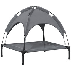 vidaXL Dog Bed with Canopy Anthracite Oxford Fabric and Steel 5