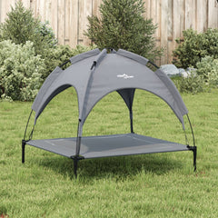 vidaXL Dog Bed with Canopy Anthracite Oxford Fabric and Steel 3