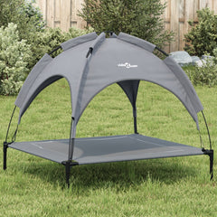 vidaXL Dog Bed with Canopy Anthracite Oxford Fabric and Steel 1
