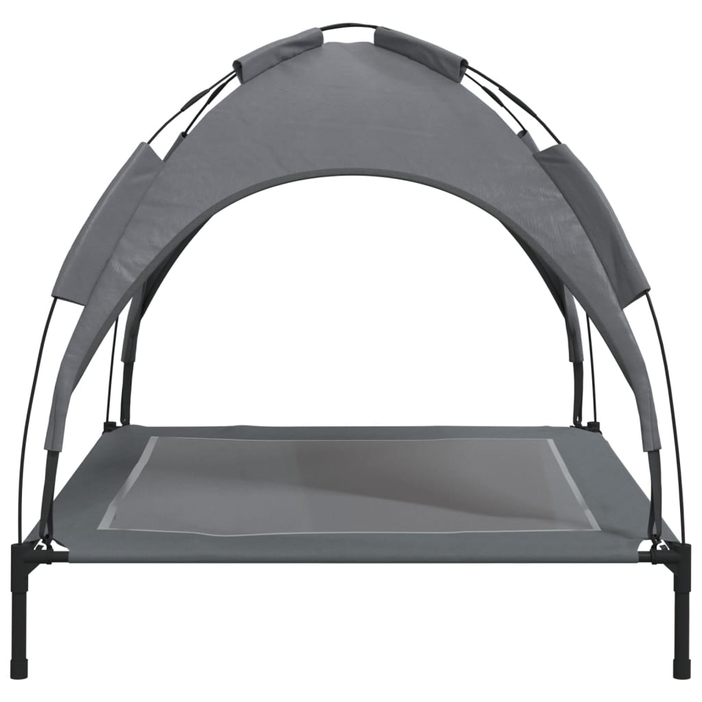 vidaXL Dog Bed with Canopy Anthracite Oxford Fabric and Steel 6