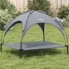 vidaXL Dog Bed with Canopy Anthracite Oxford Fabric and Steel 1